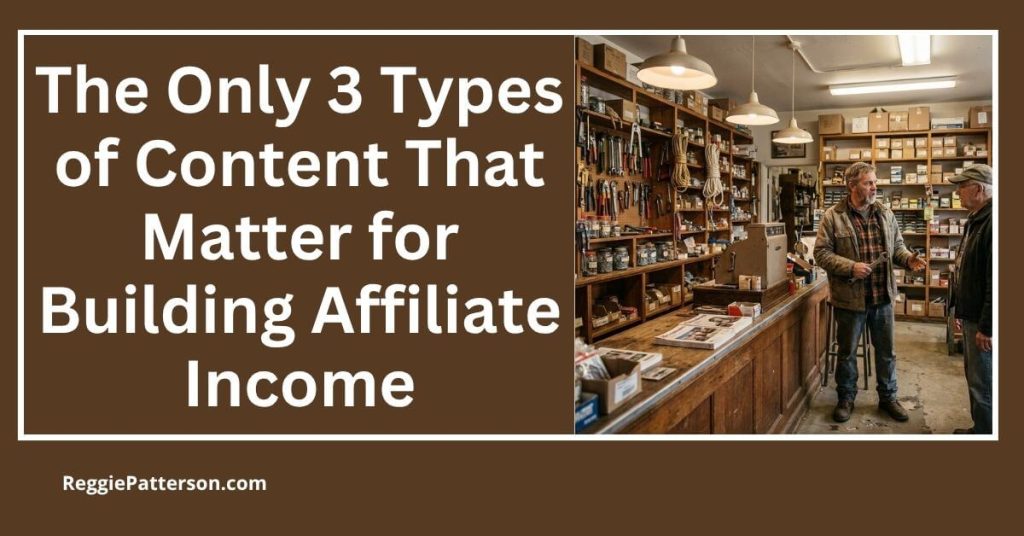 The Only 3 Types of Content That Matter for Building Affiliate Income